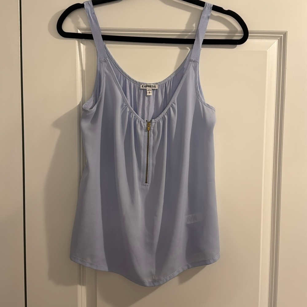 Express periwinkle tank top; cropped; M; lightly used